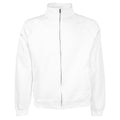 White - Front - Fruit Of The Loom Mens Full Zip Sweat Jacket