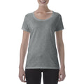Graphite Heather - Front - Gildan Womens-Ladies Short Sleeve Deep Scoop Neck T-Shirt