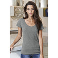 Graphite Heather - Side - Gildan Womens-Ladies Short Sleeve Deep Scoop Neck T-Shirt