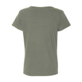 Graphite Heather - Close up - Gildan Womens-Ladies Short Sleeve Deep Scoop Neck T-Shirt