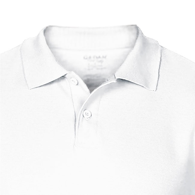 White - Lifestyle - Gildan Softstyle Mens Short Sleeve Double Pique Polo Shirt
