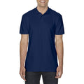 Navy - Back - Gildan Softstyle Mens Short Sleeve Double Pique Polo Shirt
