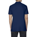 Navy - Side - Gildan Softstyle Mens Short Sleeve Double Pique Polo Shirt