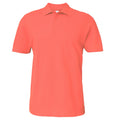 Bright Salmon - Front - Gildan Softstyle Mens Short Sleeve Double Pique Polo Shirt