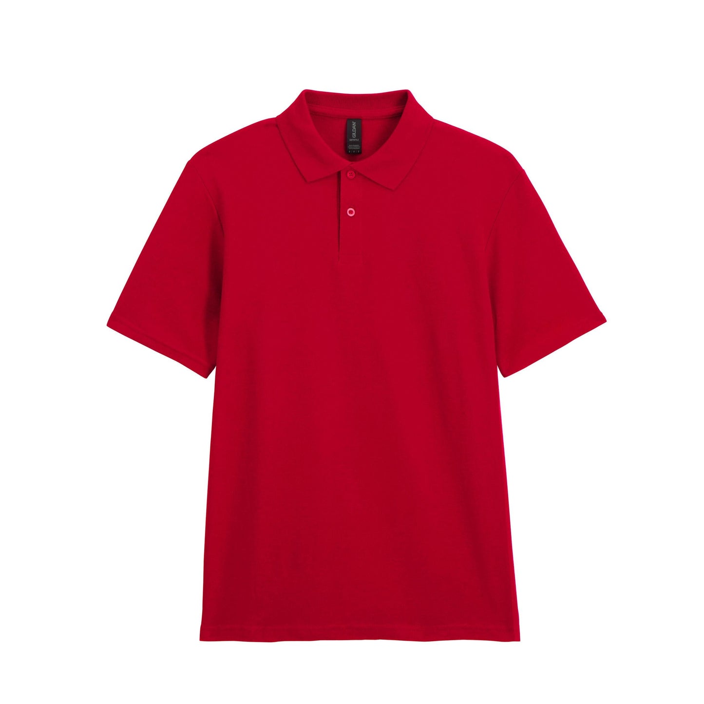 Cherry Red - Front - Gildan Softstyle Mens Short Sleeve Double Pique Polo Shirt