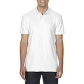 White - Back - Gildan Softstyle Mens Short Sleeve Double Pique Polo Shirt