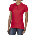 Red - Back - Gildan Softstyle Womens-Ladies Short Sleeve Double Pique Polo Shirt