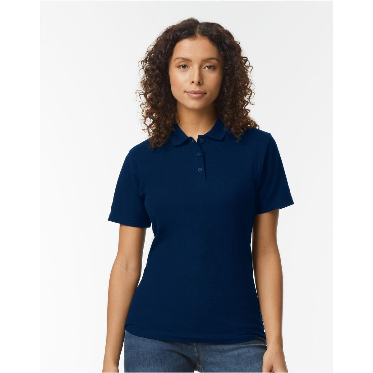 Cherry Red - Front - Gildan Softstyle Womens-Ladies Short Sleeve Double Pique Polo Shirt