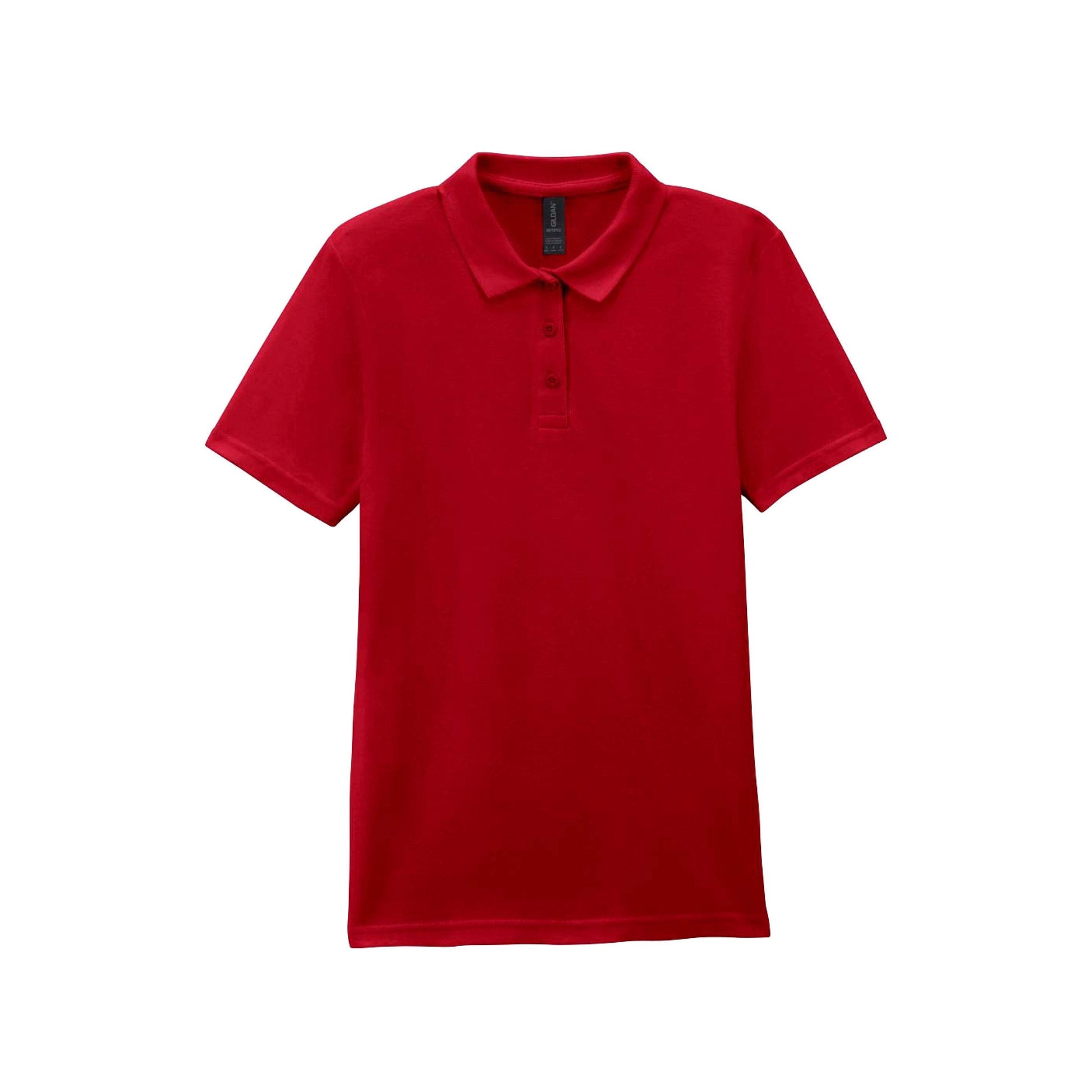 Cherry Red - Back - Gildan Softstyle Womens-Ladies Short Sleeve Double Pique Polo Shirt