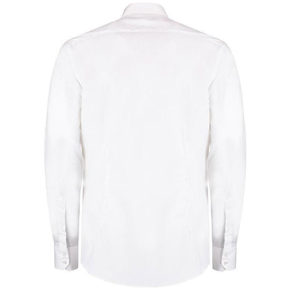 White - Back - Kustom Kit Mens Long Sleeve Oxford Twill Shirt