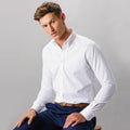 White - Lifestyle - Kustom Kit Mens Long Sleeve Oxford Twill Shirt