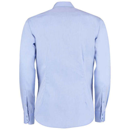 Light Blue - Back - Kustom Kit Mens Long Sleeve Oxford Twill Shirt