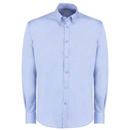 Light Blue - Front - Kustom Kit Mens Long Sleeve Oxford Twill Shirt
