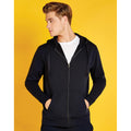 Black - Side - Kustom Kit Mens Full Zip Hooded Sweatshirt
