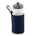 French Navy - Front - Quadra Water Bottle And Fabric Sleeve Holder