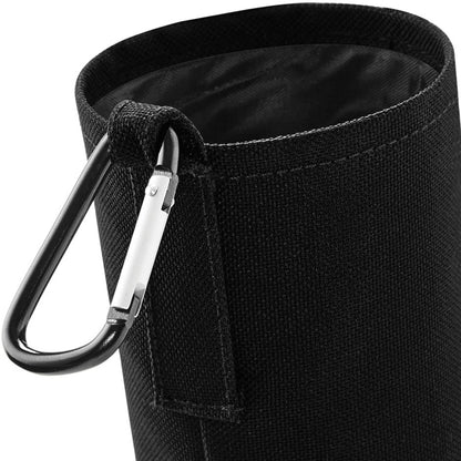 Black - Side - Quadra Water Bottle And Fabric Sleeve Holder