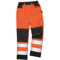 Hi Vis Orange - Back - Result Safeguard Adults Unisex Hi Viz Cargo Trousers