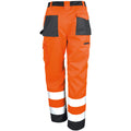Hi Vis Orange - Side - Result Safeguard Adults Unisex Hi Viz Cargo Trousers