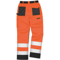 Hi Vis Orange - Lifestyle - Result Safeguard Adults Unisex Hi Viz Cargo Trousers