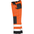 Hi Vis Orange - Close up - Result Safeguard Adults Unisex Hi Viz Cargo Trousers