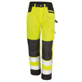 Hi-Vis Yellow - Front - Result Safeguard Adults Unisex Hi Viz Cargo Trousers