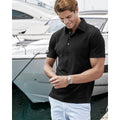 Black - Back - Tee Jays Mens Pima Short Sleeve Cotton Polo Shirt