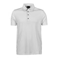 White - Front - Tee Jays Mens Pima Short Sleeve Cotton Polo Shirt