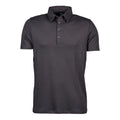 Dark Grey - Front - Tee Jays Mens Pima Short Sleeve Cotton Polo Shirt