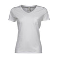 White - Front - Tee Jays Womens-Ladies Luxury V-Neck T-Shirt