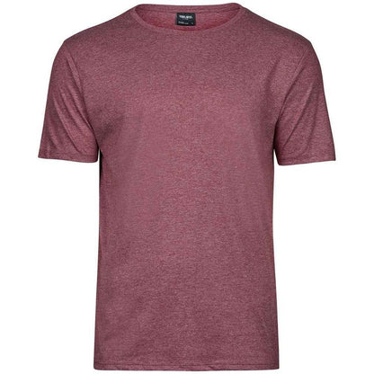 Wine Melange - Front - Tee Jays Mens Urban Short Sleeve Melange T-Shirt