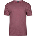 Wine Melange - Front - Tee Jays Mens Urban Short Sleeve Melange T-Shirt