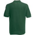 Bottle Green - Back - Fruit Of The Loom Mens 65-35 Heavyweight Pique Short Sleeve Polo Shirt
