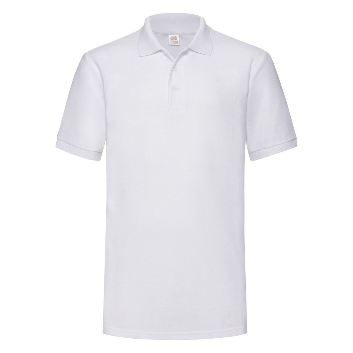 White - Front - Fruit Of The Loom Mens 65-35 Heavyweight Pique Short Sleeve Polo Shirt