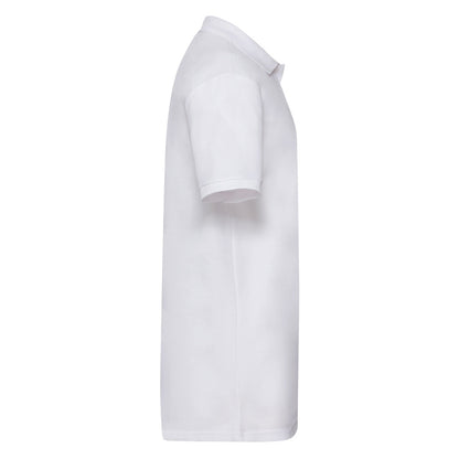 White - Lifestyle - Fruit Of The Loom Mens 65-35 Heavyweight Pique Short Sleeve Polo Shirt