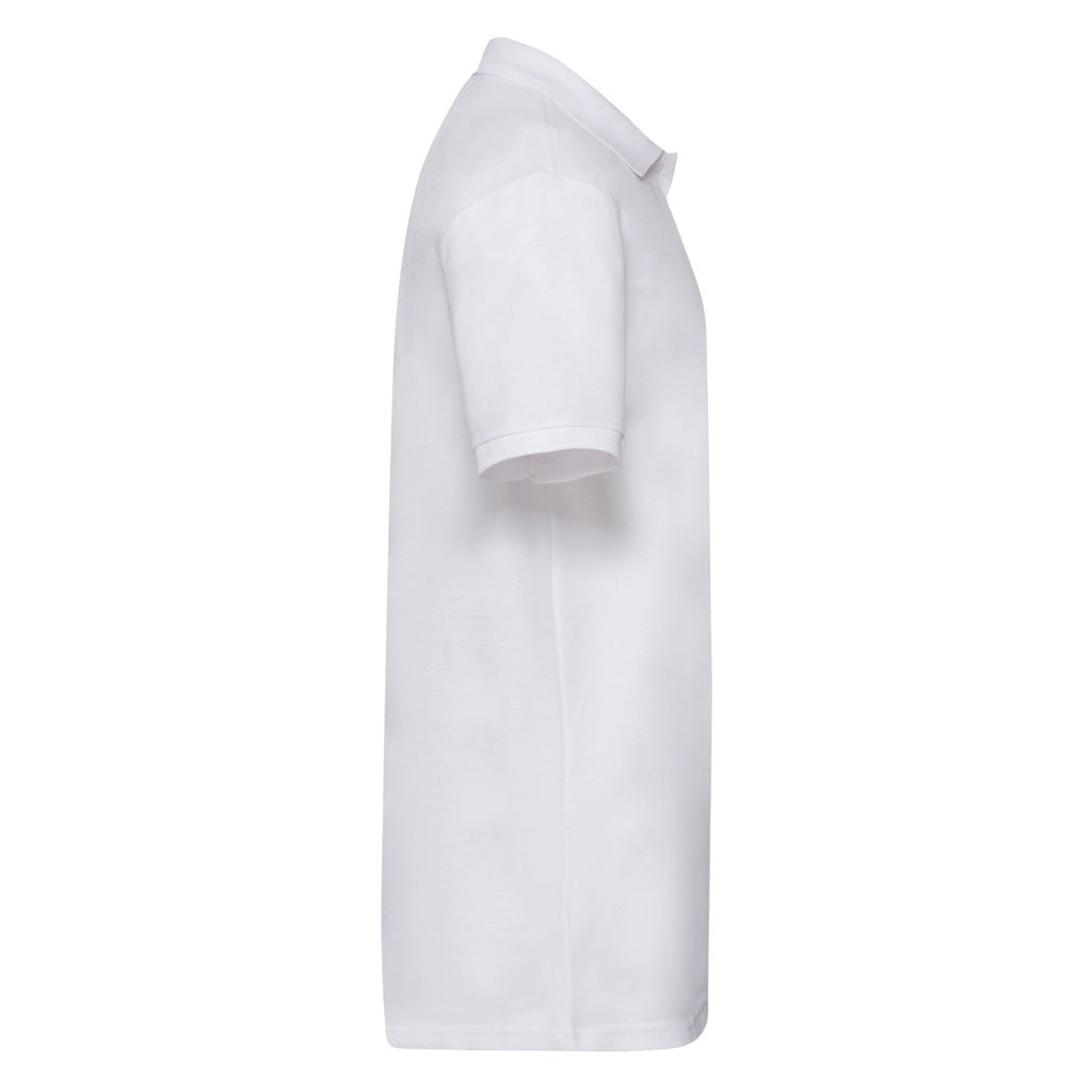 White - Lifestyle - Fruit Of The Loom Mens 65-35 Heavyweight Pique Short Sleeve Polo Shirt