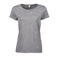 Heather Grey - Front - Tee Jays Womens-Ladies Roll Sleeve Cotton T-Shirt