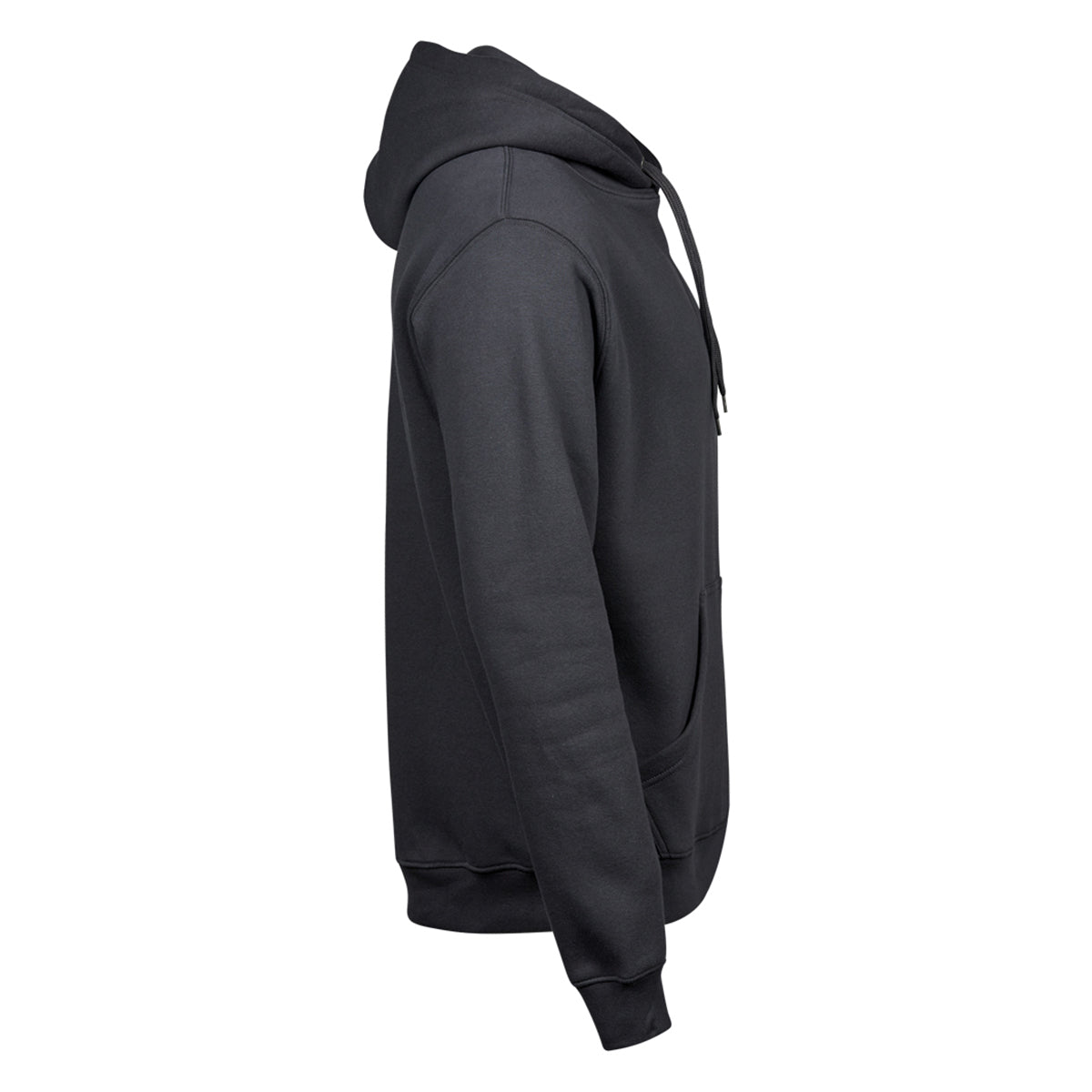 Dark Grey - Side - Tee Jays Mens Hooded Cotton Blend Sweatshirt
