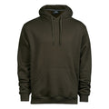 Dark Olive - Front - Tee Jays Mens Hooded Cotton Blend Sweatshirt