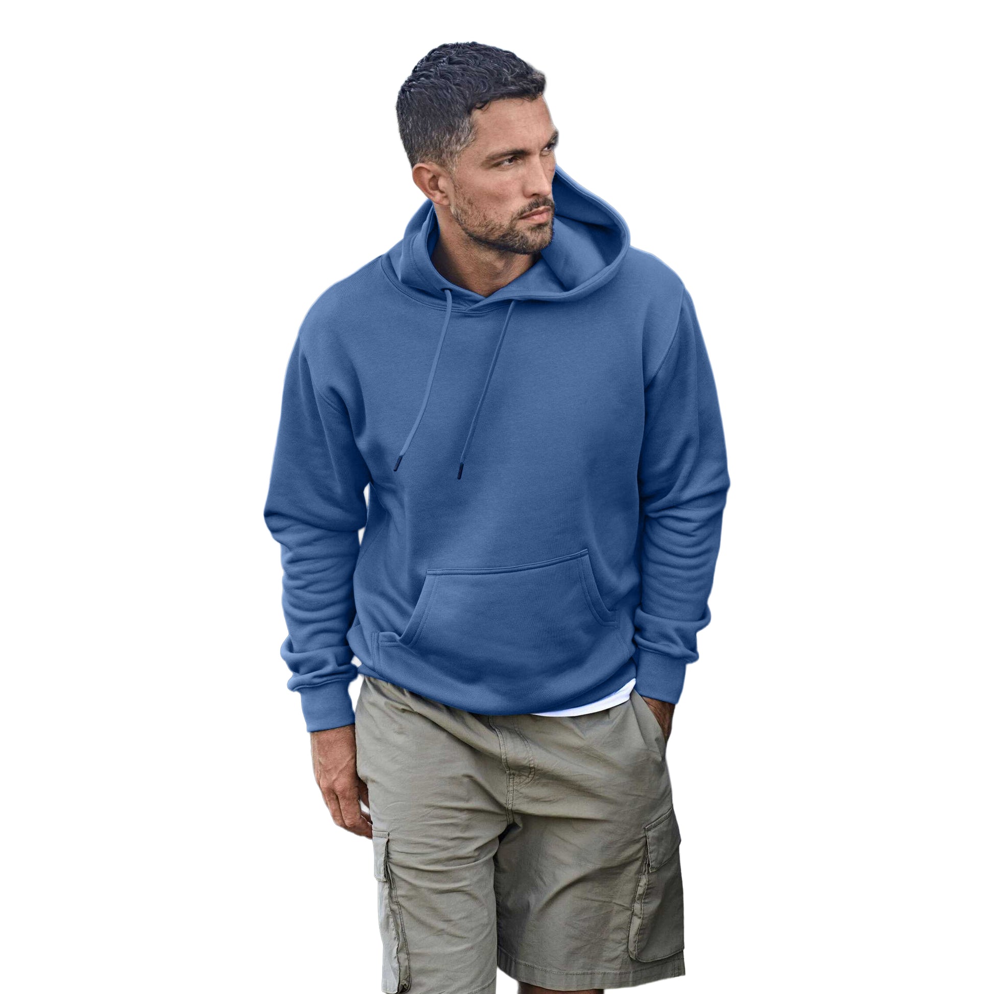 Ocean Blue - Pack Shot - Tee Jays Mens Hooded Cotton Blend Sweatshirt