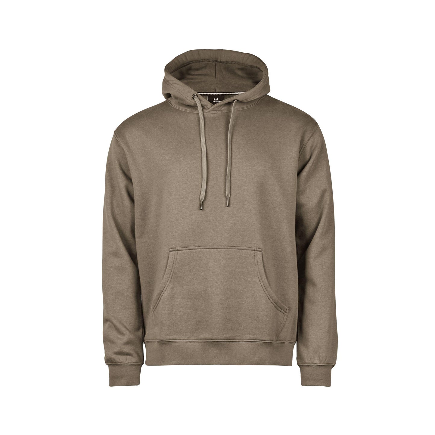 Clay - Front - Tee Jays Mens Hooded Cotton Blend Sweatshirt