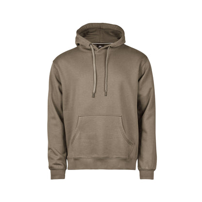Clay - Front - Tee Jays Mens Hooded Cotton Blend Sweatshirt