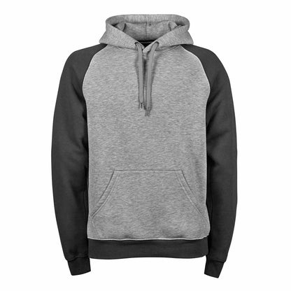 Heather Dark Grey - Front - Tee Jays Mens Two-Tone Hooded Sweatshirt
