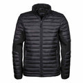 Black-Black - Front - Teejays Mens Padded Full Zip Crossover Jacket