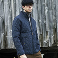 Deep Navy - Side - Tee Jays Mens Richmond Diamond Quilted Jacket