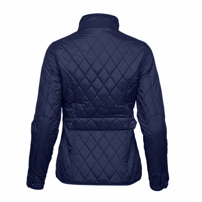 Deep Navy - Side - Tee Jays Womens-Ladies Richmond Diamond Quilted Jacket
