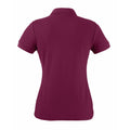 Burgundy - Back - Fruit Of The Loom Womens Lady-Fit 65-35 Short Sleeve Polo Shirt