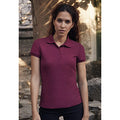 Burgundy - Side - Fruit Of The Loom Womens-Ladies Lady Fit Short-Sleeved Polo Shirt