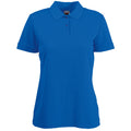 Royal - Front - Fruit Of The Loom Womens Lady-Fit 65-35 Short Sleeve Polo Shirt