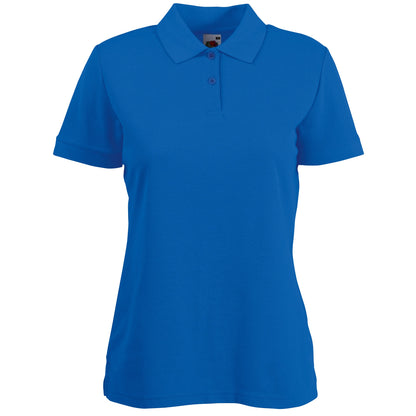 Royal - Front - Fruit Of The Loom Womens-Ladies Lady Fit Short-Sleeved Polo Shirt