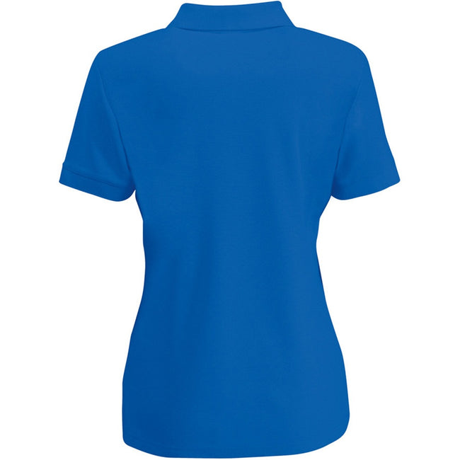 Royal - Back - Fruit Of The Loom Womens-Ladies Lady Fit Short-Sleeved Polo Shirt